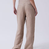 Pantalón Cristina Lino Irlandés Espiga Tostada