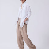 Camisa Button - Down Lino Blanco