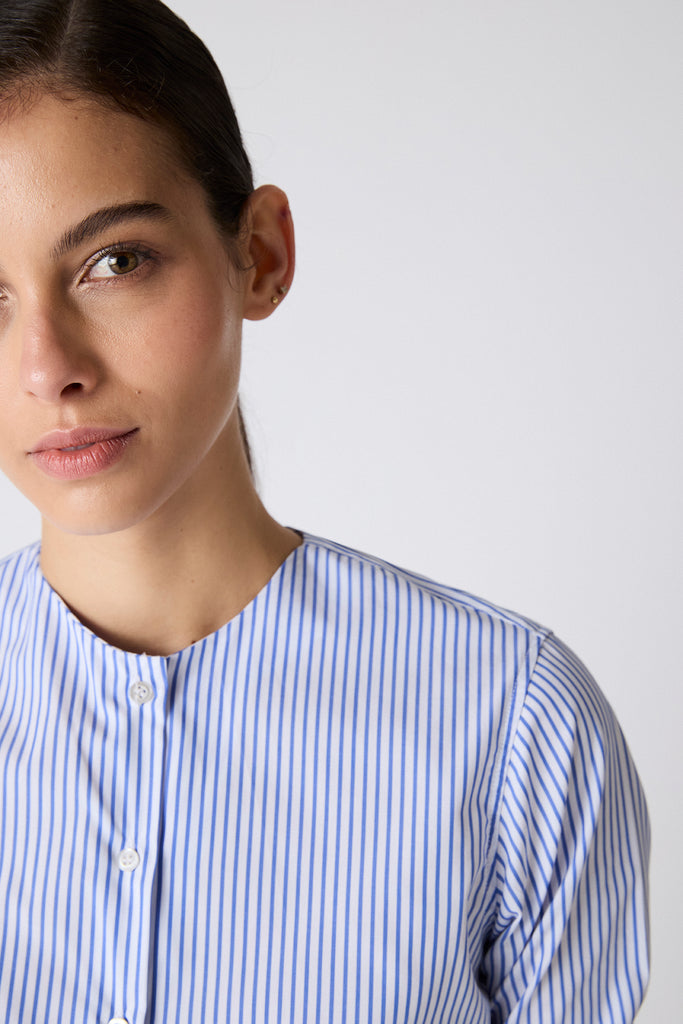 Camisa Paloma Rayada Azul