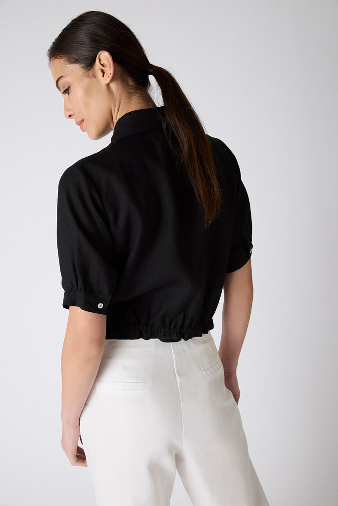 Blusa Mia Lino Negro