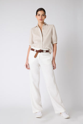 Blusa Inés Lino Beige