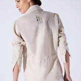 Camisa Maria Lino Beige