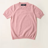 Sweater Cashmere Manga Corta Rosa