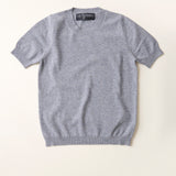Sweater Cashmere Manga Corta Gris