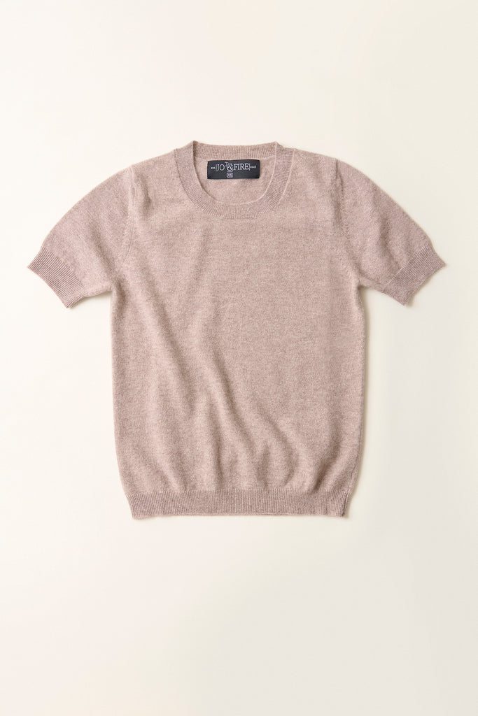 Sweater Cashmere Manga Corta Moka