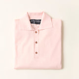 Sweater Cashmere Cuello Polo Rosa