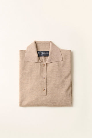 Sweater Cashmere Cuello Polo Visón