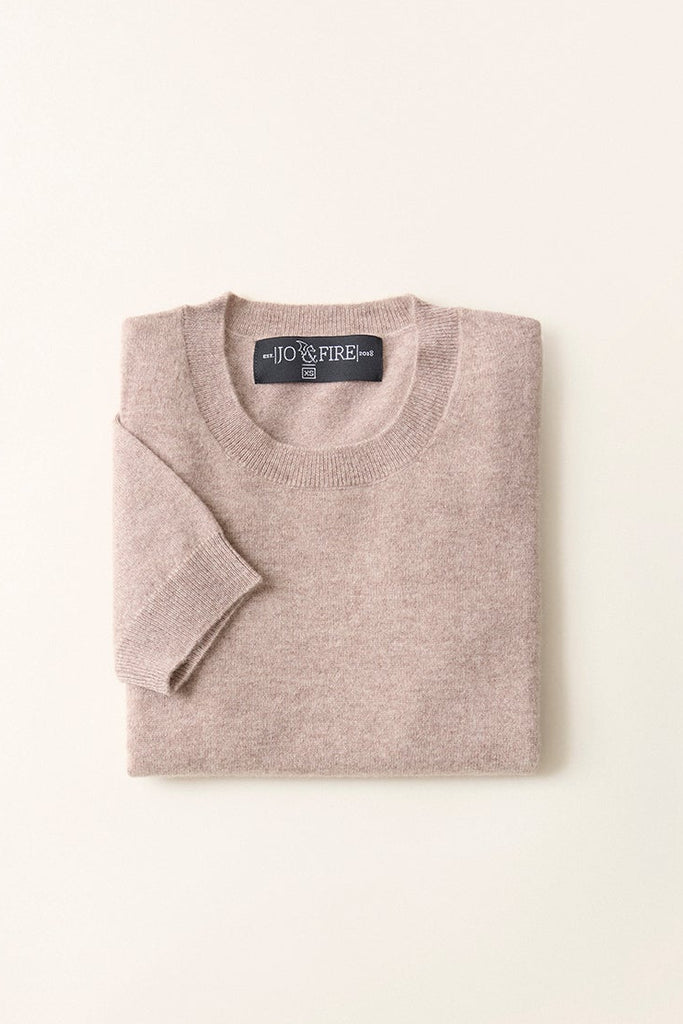 Sweater Cashmere Manga Corta Moka
