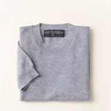 Sweater Cashmere Manga Corta Gris
