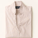 Camisa Sevilla Rayada Moka y Burdeo