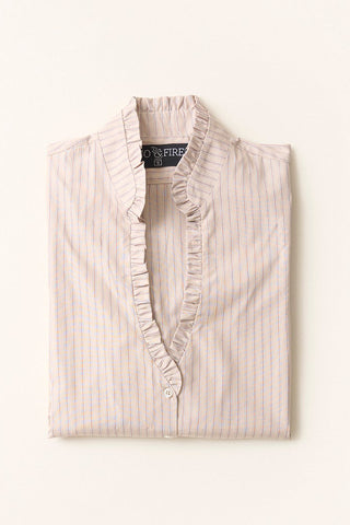 Camisa Sevilla Rayada Moka y Burdeo