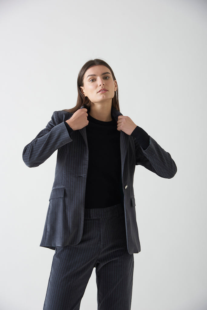 Blazer París de Pana Gris Rayado