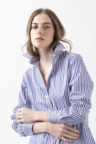 Camisa Luz Rayada Morado
