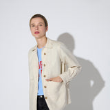 Chaqueta Pintora Lino Formentera Crudo