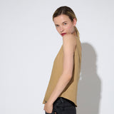 Top Kala Lino Stonewashed Camel