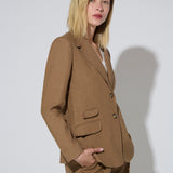 Blazer Roma Lino Stonewashed Avellana