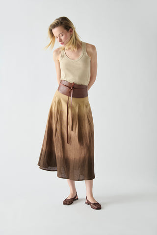 Musculosa Cassis en Pima Beige