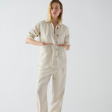 Chaqueta Pintora Lino Formentera Crudo