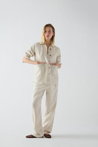 Chaqueta Pintora Lino Formentera Crudo