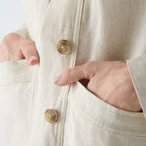 Chaqueta Pintora Lino Formentera Crudo