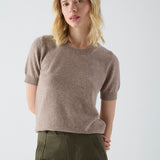 Sweater Cashmere Manga Corta Moka