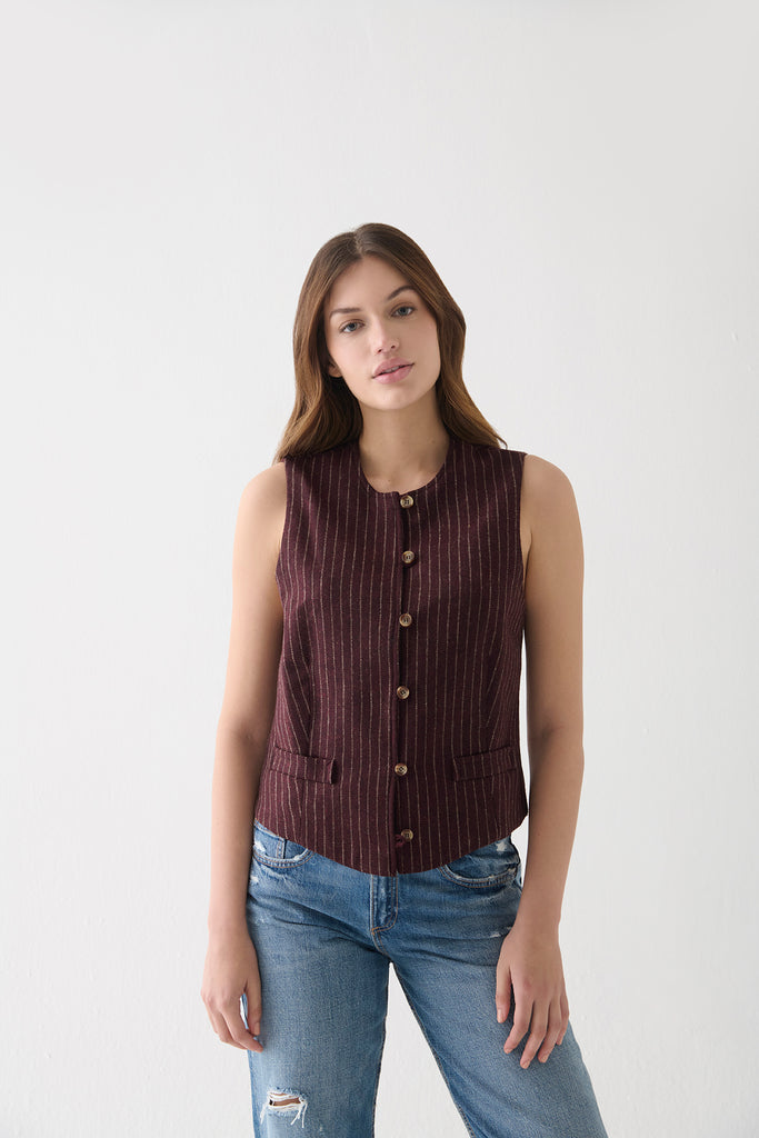 Gilet Clara Diplomatico Burdeo