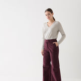 Pantalón Grace Cotelé Burdeo