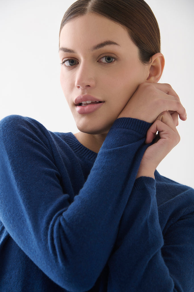 Sweater Cashmere Cuello Redondo Midnight
