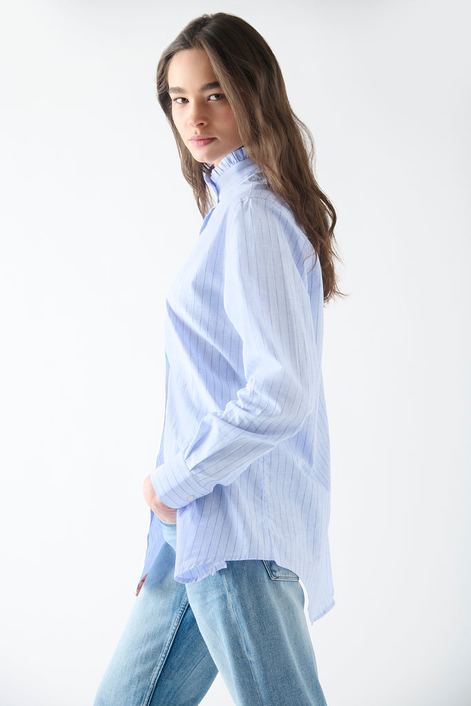 Camisa Vuelos Celeste Rayada Azul