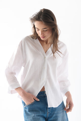 Camisa Sakai Lino Blanco
