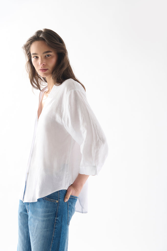 Camisa Sakai Lino Blanco