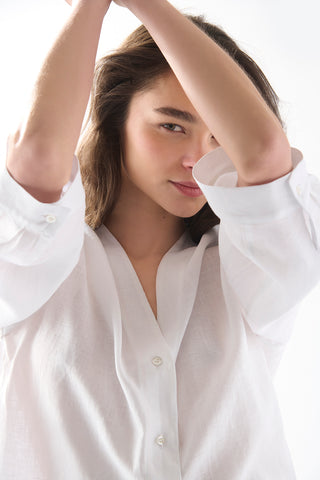 Camisa Sakai Lino Blanco