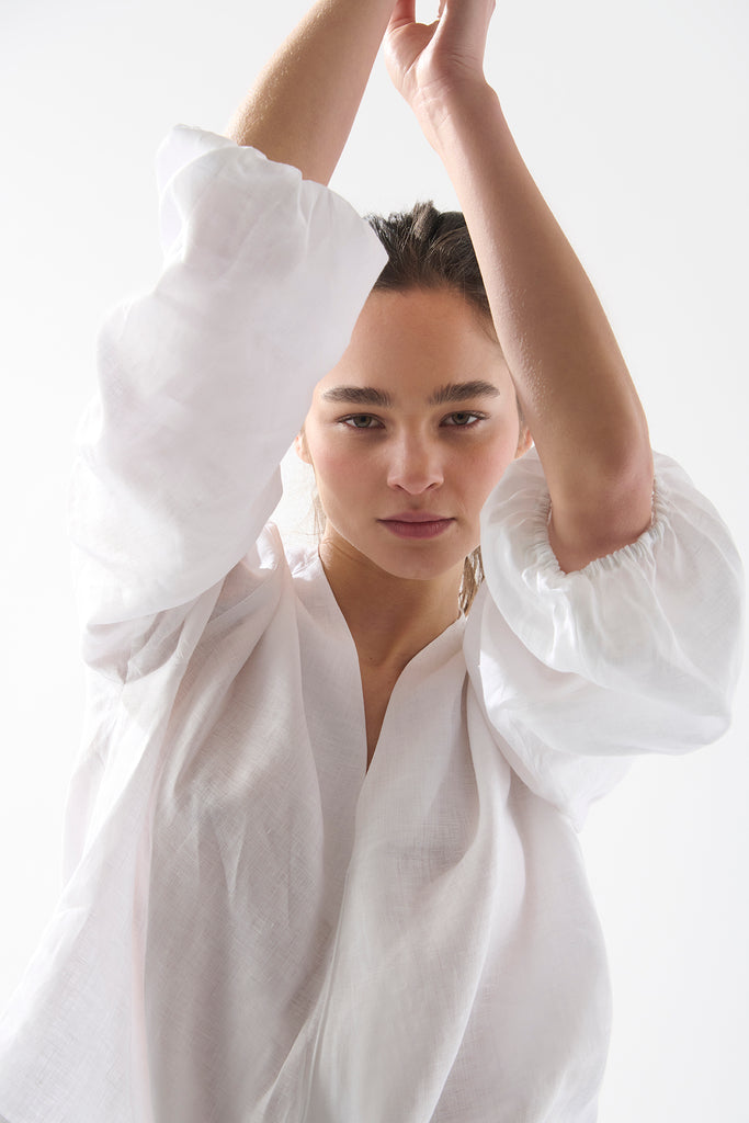Blusa Eva Lino Blanco