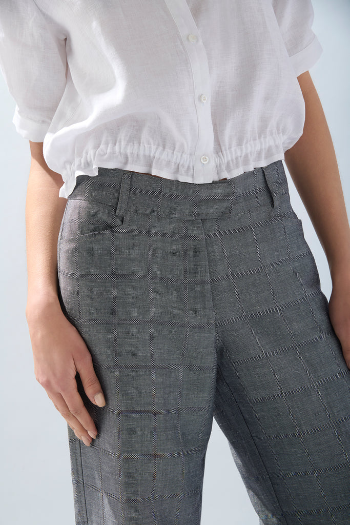 Pantalón Vicenta Cuadros Negro y Blanco