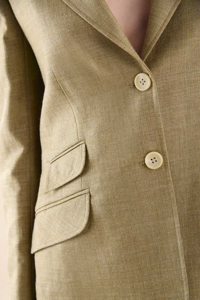 Blazer Roma Lino Espiga Tostado