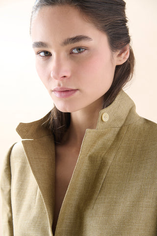 Blazer Roma Lino Espiga Tostado