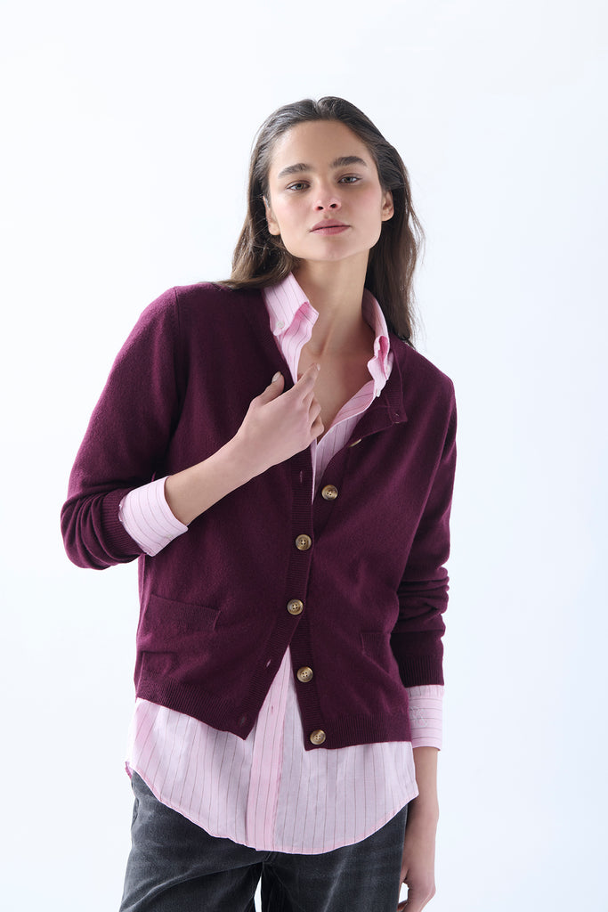 Cardigan Cashmere Burdeo