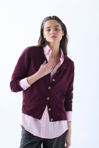 Cardigan Cashmere Burdeo