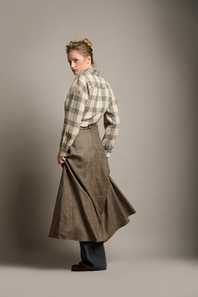 Pollera Tao Príncipe de Gales Camel