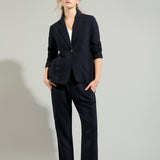 Blazer Sintra Lana Textura Azul