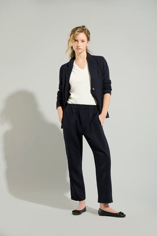 Pantalón Jogger Lana Textura Azul