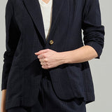 Blazer Sintra Lana Textura Azul