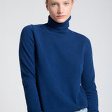Sweater Cashmere Cuello Alto Midnight