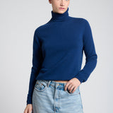 Sweater Cashmere Cuello Alto Midnight