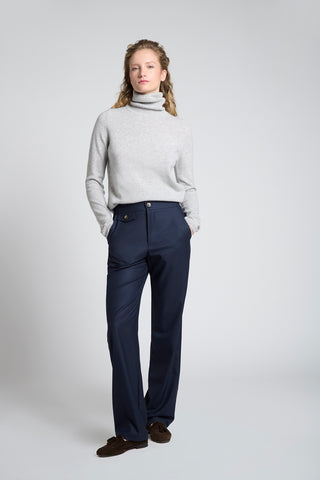 Pantalón Lorenzo Lana Super 140 Azul Marino