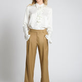 Pantalón Cristina Lana Super 140 Camel