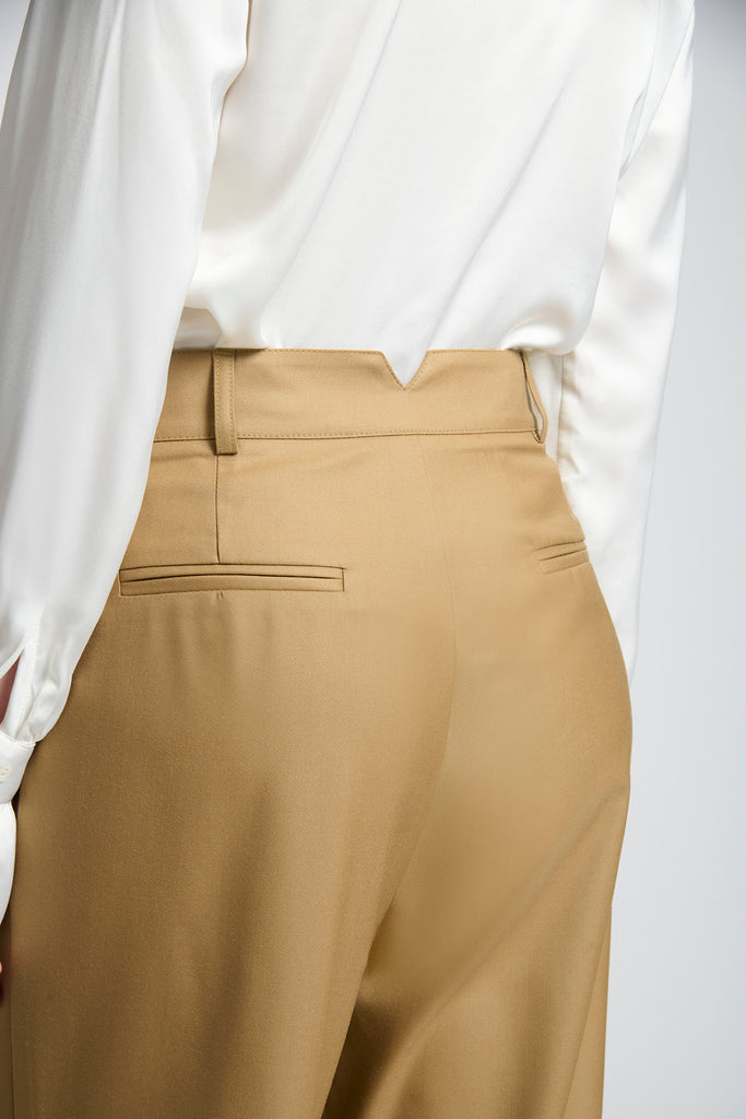 Pantalón Cristina Lana Super 140 Camel