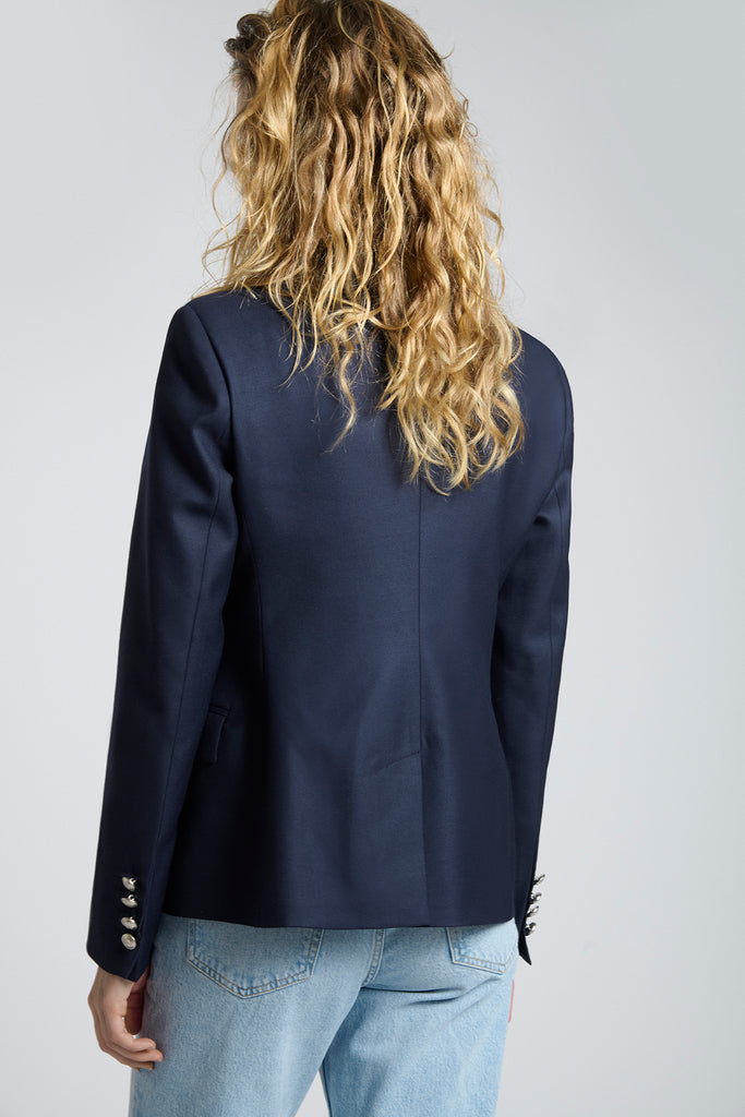 Blazer New Paris Lana Super 140 Azul Marino