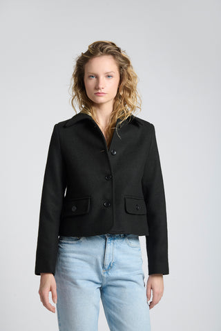 Chaqueta Berna Lana Negra