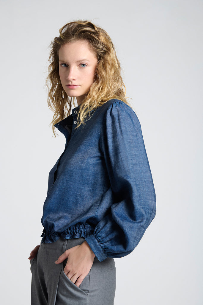 Blusa Mia Manga Larga Denim